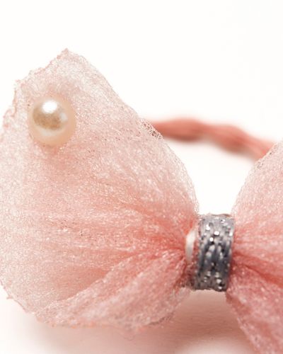 Elastiekje strikje kant roze