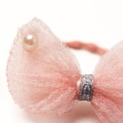 Elastiekje strikje kant roze