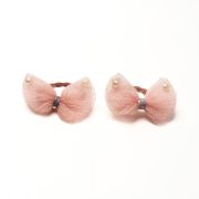 Elastiekje strikje kant roze