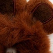 Scrunchie fluffy dik bruin