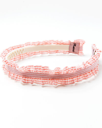 Diadeem met kant licht roze