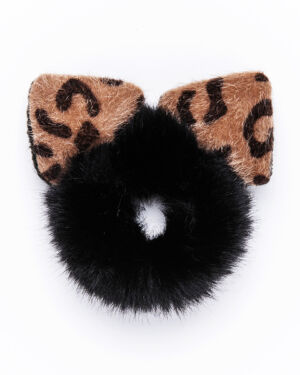 Fluffy elastiek dik zwart