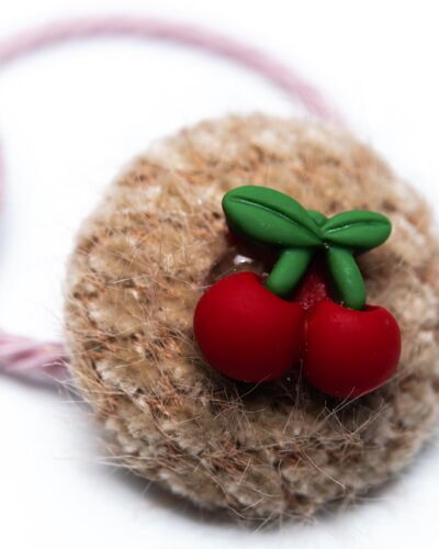 Knoop elastiekje kersen rood