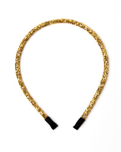 Glitter diadeem goud