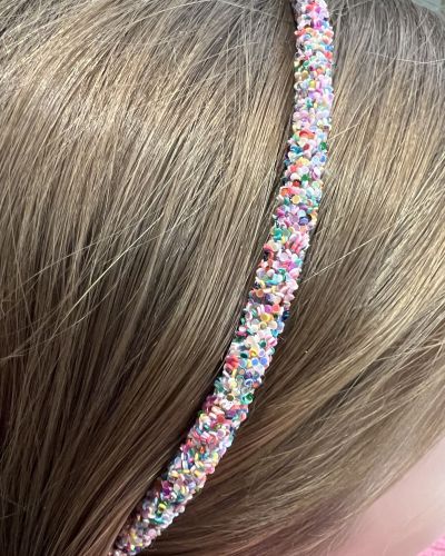 Glitter diadeem multi color