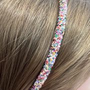 Glitter diadeem multi color