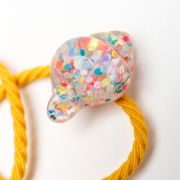 Elastiekje glitter venusschelp
