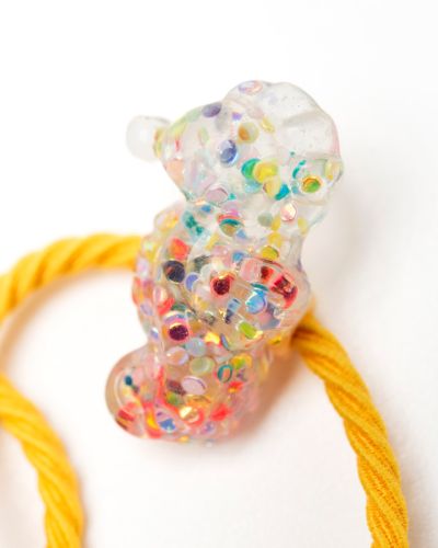 Elastiekje glitter zeepaard