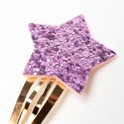 Haarspeltjes ster glitter roze