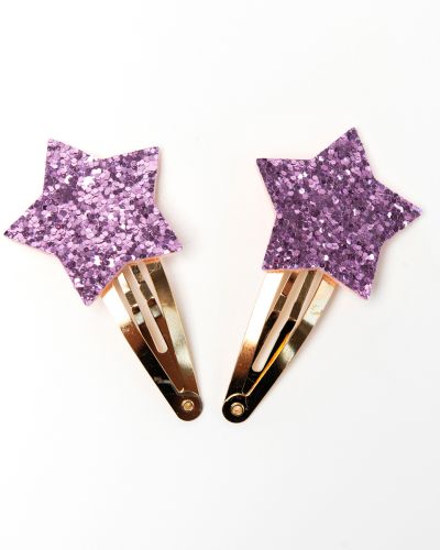 Haarspeltjes ster glitter roze