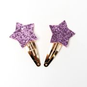 Haarspeltjes ster glitter roze