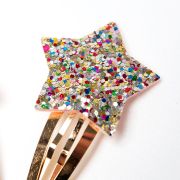 Haarspeltjes ster glitter multi