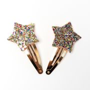 Haarspeltjes ster glitter multi