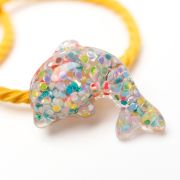 Glitter elastiekje dolfijn