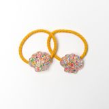 Glitter elastiekje waaier schelp