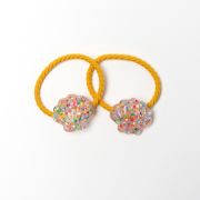 Glitter elastiekje waaier schelp