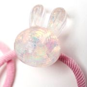 Elastiekje glas konijn roze