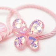 Elastiekje glas vlinder roze