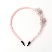 Diadeem roze met bloemen