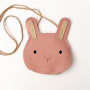Konijn tasje roze leder