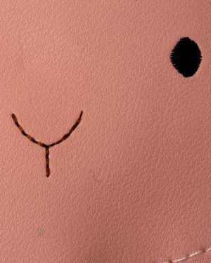 Tasje roze konijn leder