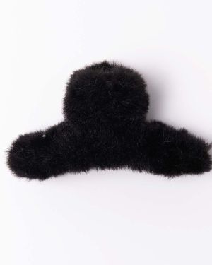 Haarclip fluffy zwart
