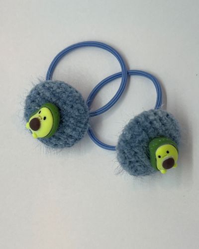 Elastiekje knoop avocado blauw