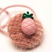 Elastiekje knoop ananas roze