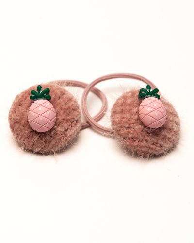Elastiekje knoop ananas roze