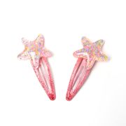 Haarspeltjes bol sterretje roze