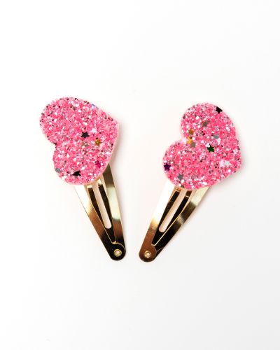 Haarspeldjes glitter hartjes