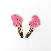 Haarspeldjes glitter hartjes