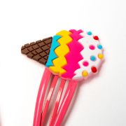 Haarspeltjes ijshoorntjes donker roze
