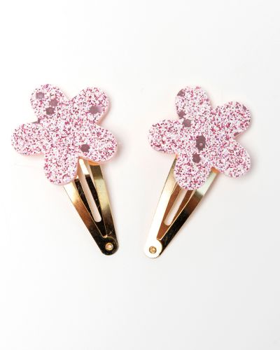 Haarspeltjes glitter bloem