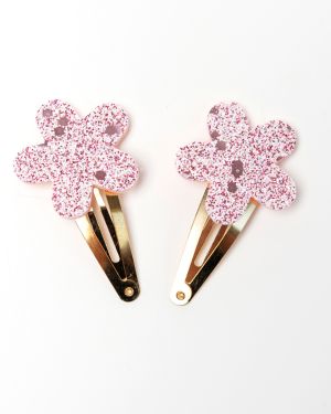 Haarspeldjes glitter bloem