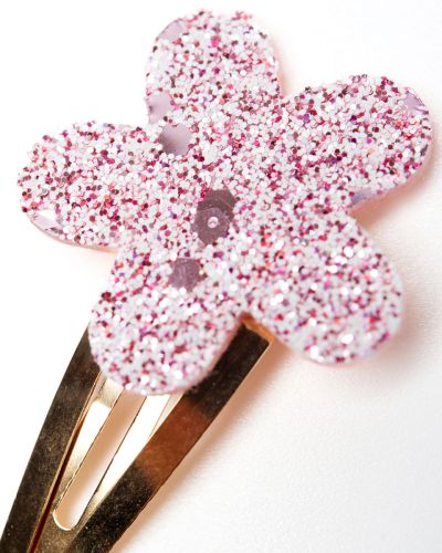 Haarspeldjes glitter bloem