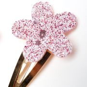 Haarspeltjes glitter bloem