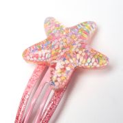 Haarspeltjes bol sterretje roze