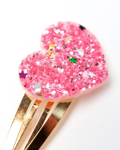 Haarspeldjes glitter hartjes