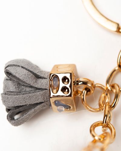 Sleutelhanger fluffy ijsje wit