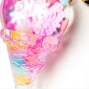 Sleutelhanger gevuld ijsje roze