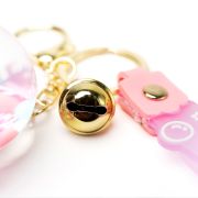 Sleutelhanger gevuld ijsje roze