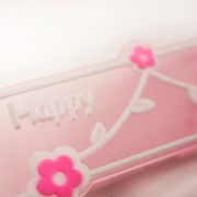 Sleutelhanger gevulde bloem roze