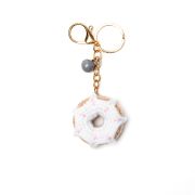 Sleutelhanger donut wit