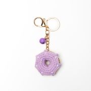 Sleutelhanger donut paars