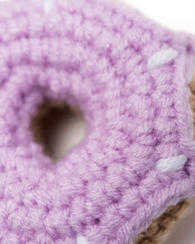 Sleutelhanger donut paars