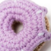 Sleutelhanger donut paars