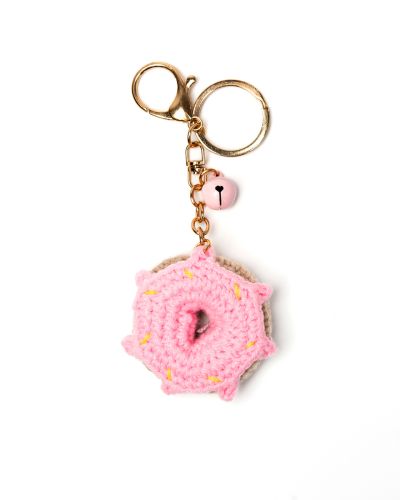 Sleutelhanger donut roze