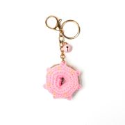 Sleutelhanger donut roze