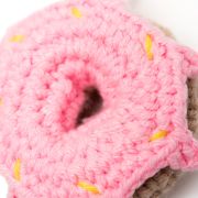 Sleutelhanger donut roze